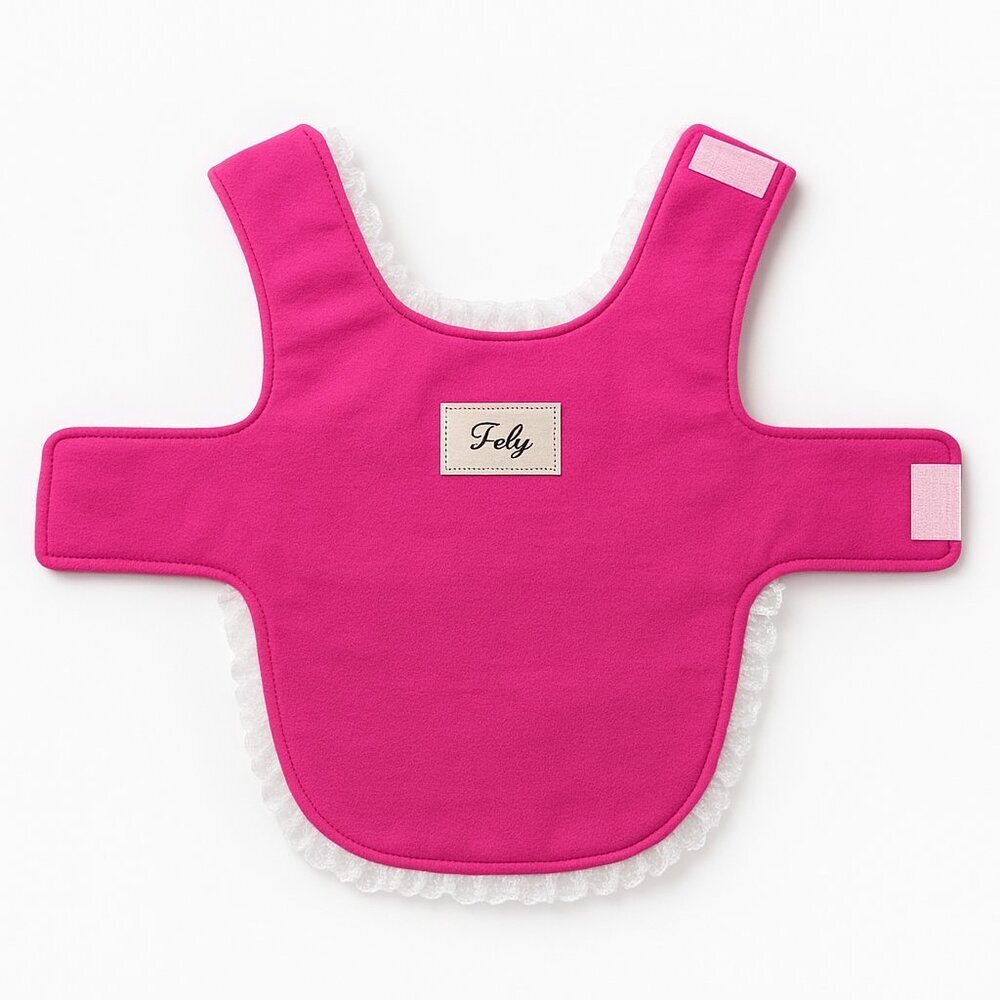 Luxury Pink Pearl-Lace Dog Vest – Adjustable Velcro Designer Coat Size Small NWT - Picture 3 of 6